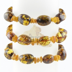 Chips olive amber bracelet